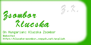 zsombor klucska business card